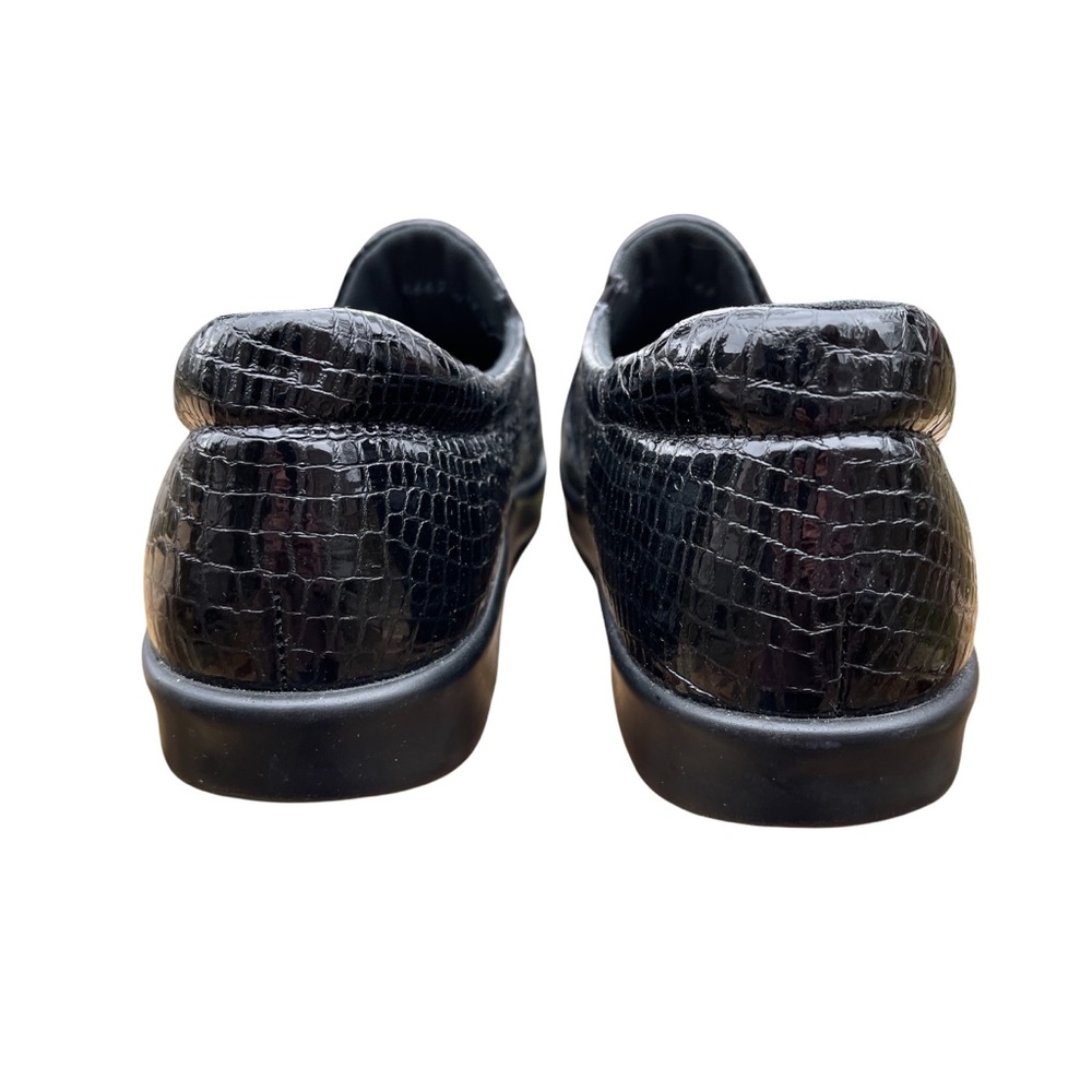 SAS Viva Comfort Dream Slip On Black Croc Soft Step Walking Shoe Loafers Size 9 - Picture 6 of 8